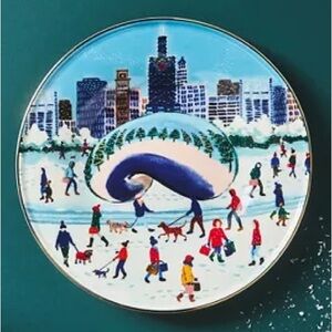 Christmas plate chicago bean Anthropologie 2024